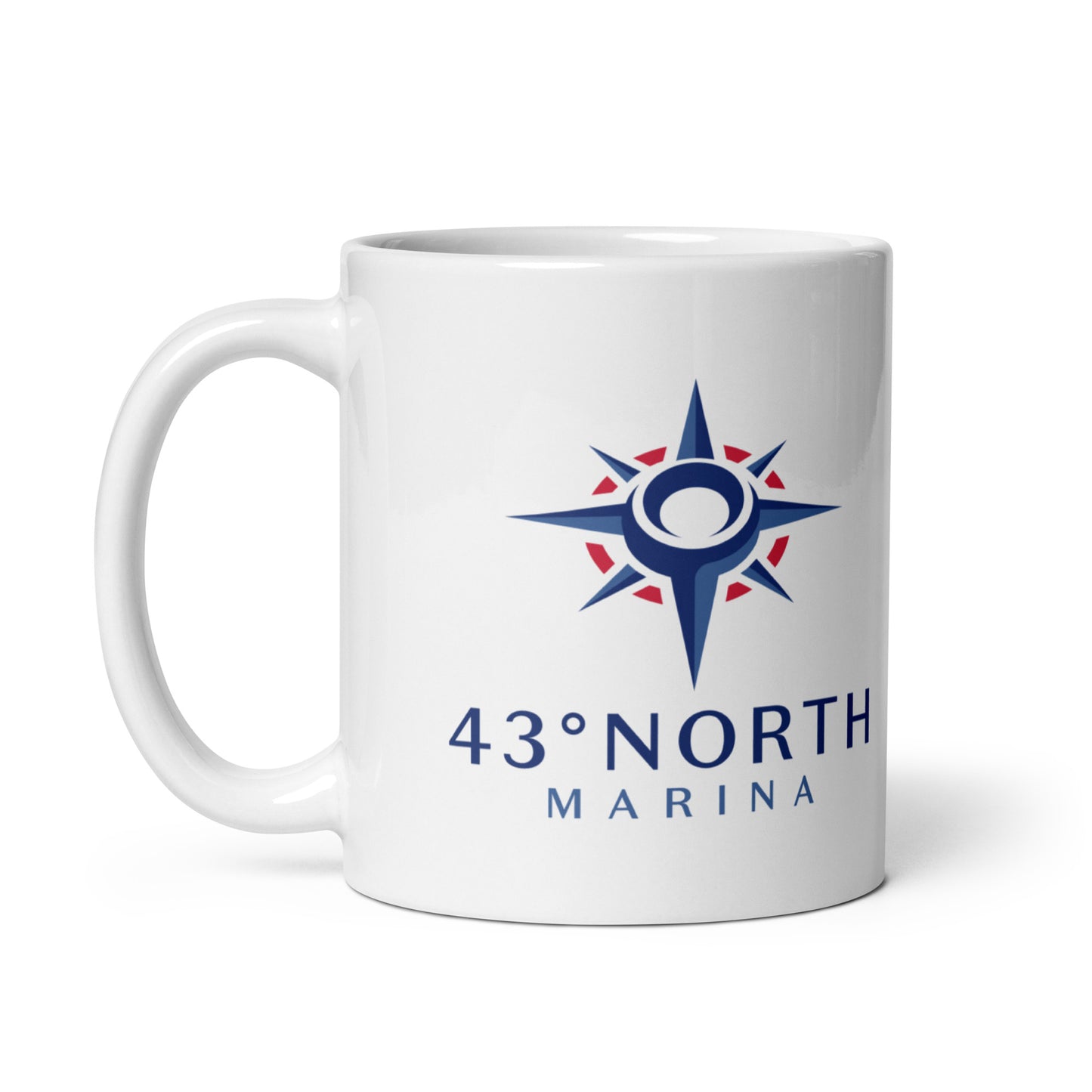 White glossy mug