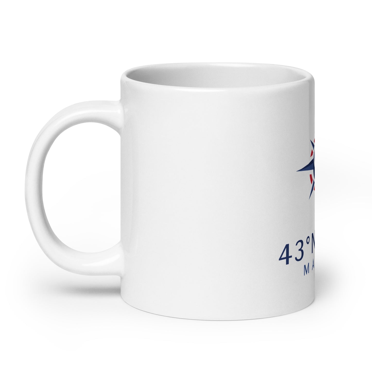 White glossy mug