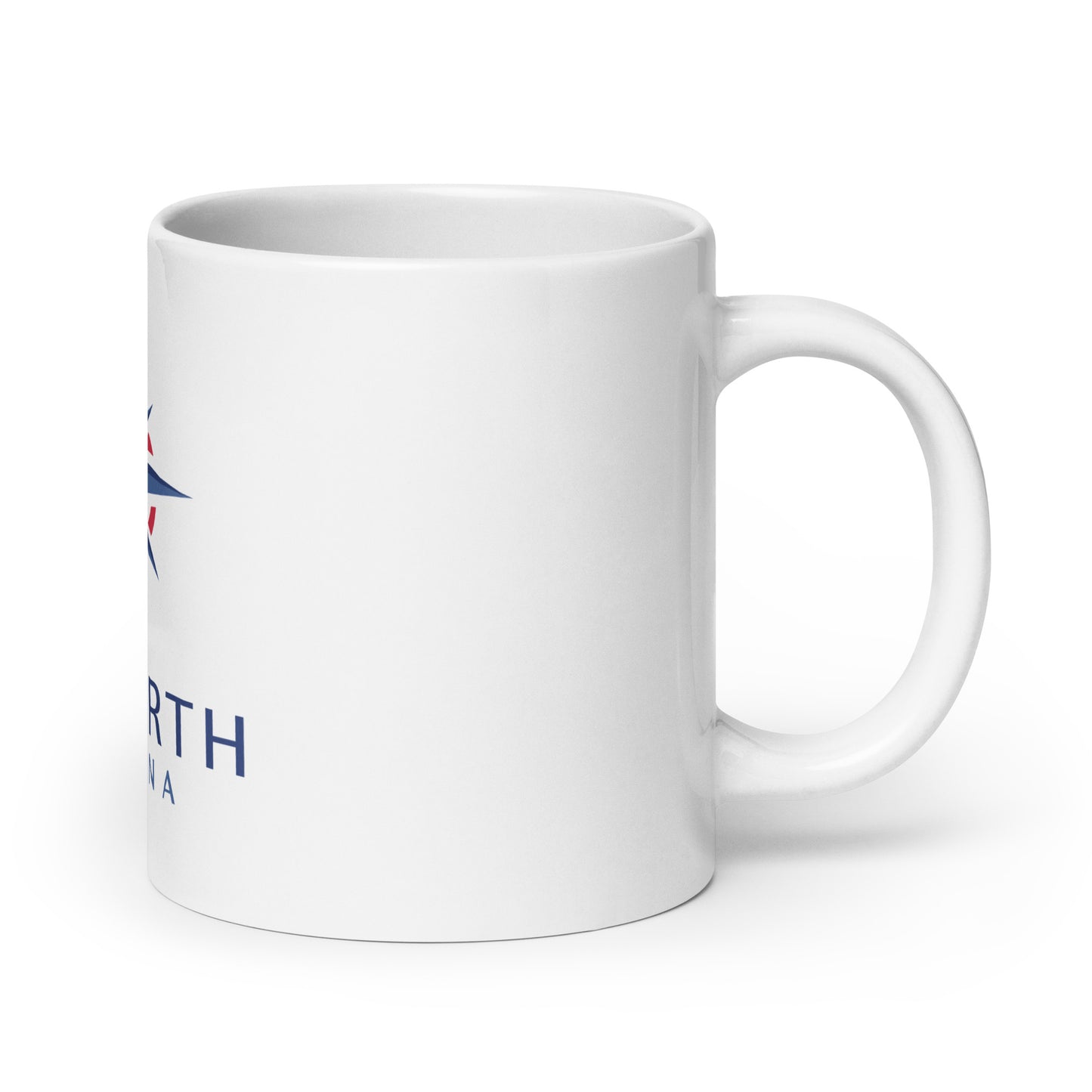White glossy mug